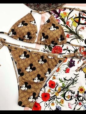 GucciDisneyPrint Bikini Set